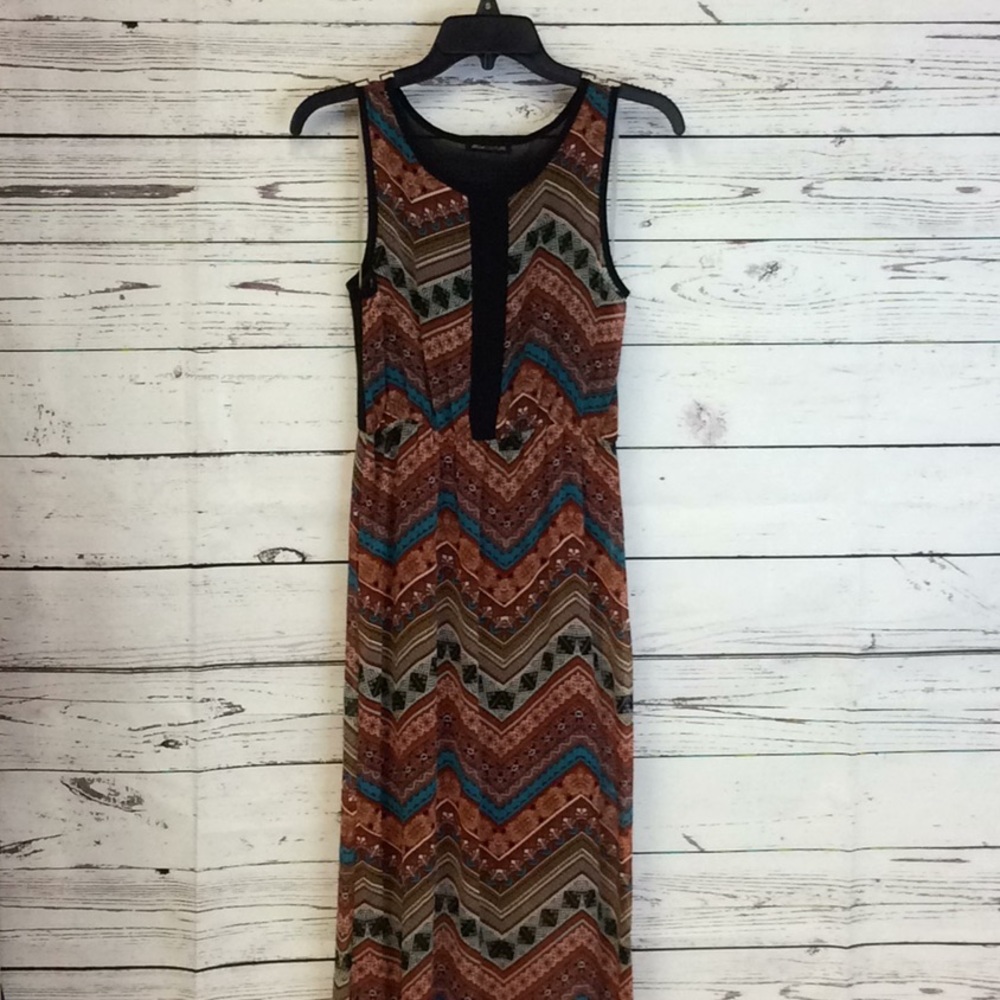 Jella Couture tribal boho print sleeveless maxi